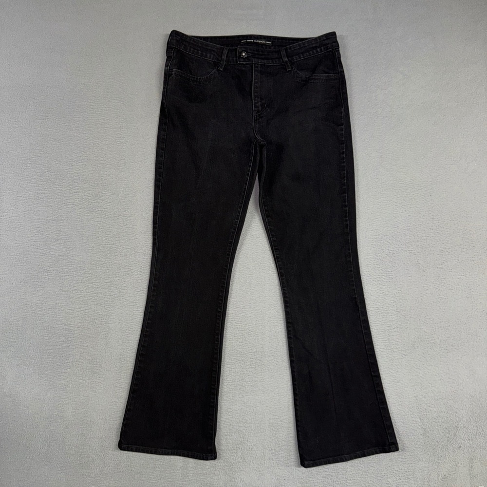 Levis Jeans Womens 12 Black Mid Rise Skinny Boot Stretch Denim Cowboy Western